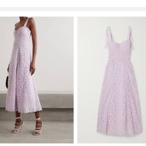 Jonathan Simkai lilac grosgrain-trimmed corded lace midi dress dress